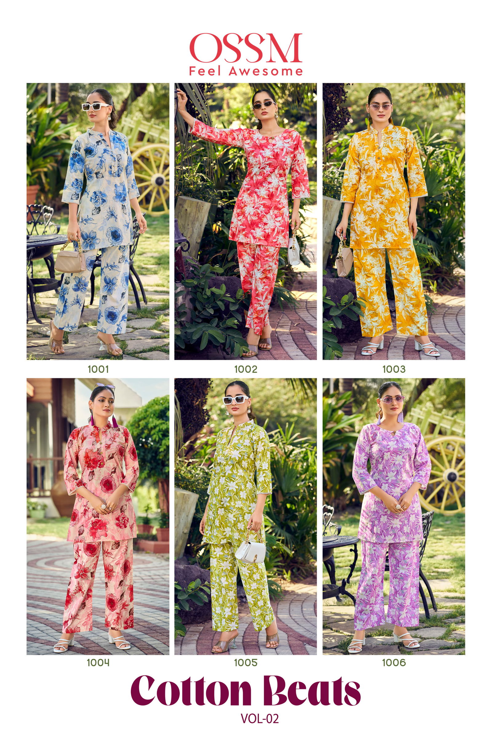 Cotton Beats Vol 2 by Ossm Cotton Foil Printed Co Ord Set Wholesale Online
